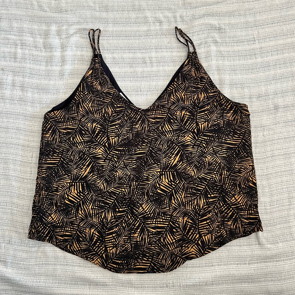 EUC Gentle Fawn Navy & Gold Double-Strap Tank | XL